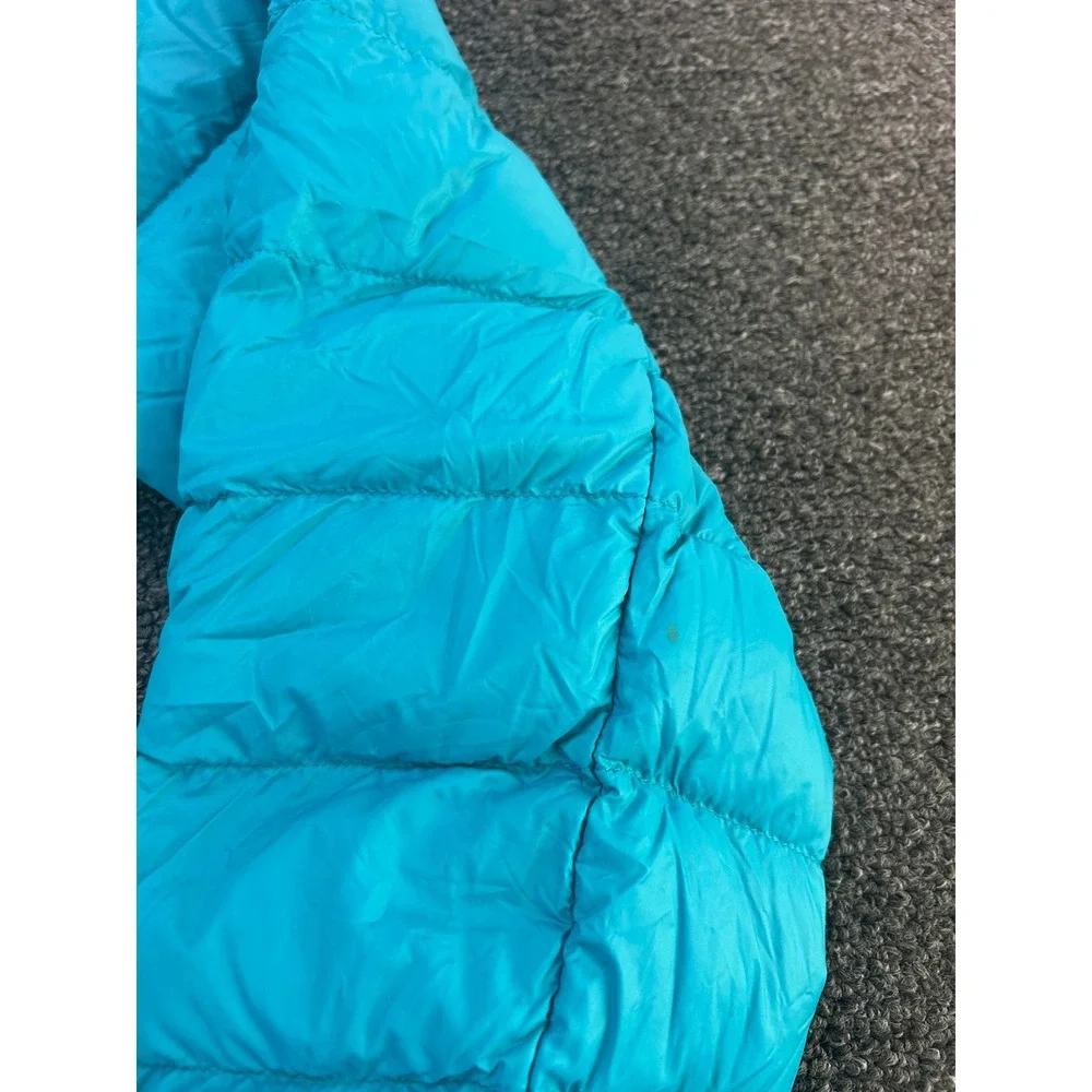 Eddie Bauer Stratuslite EB650 Puffer Jacket Teal Womens 1X Colorblock Pullover